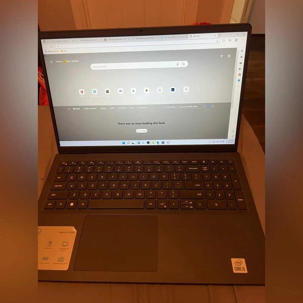 Dell core I5 touchscreen laptop